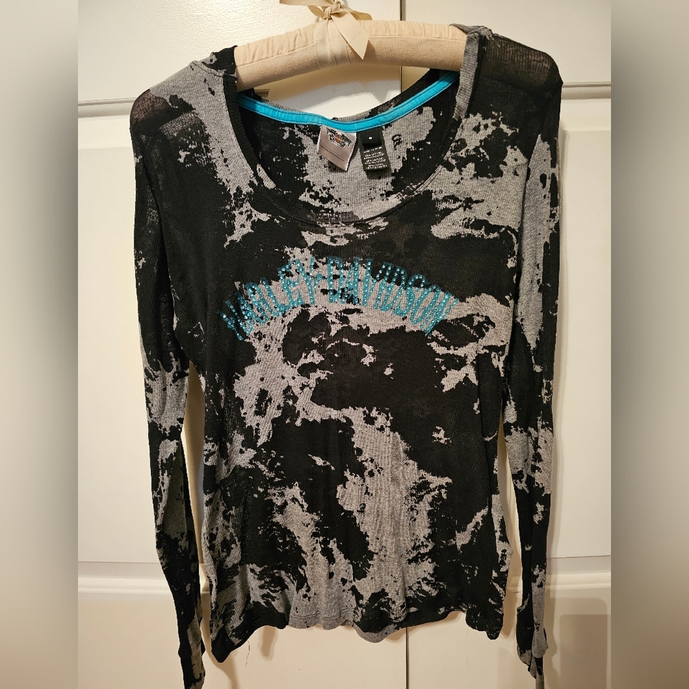 Harley - Davidson Sheer Hooded  Womens Shirt